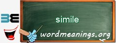 WordMeaning blackboard for simile